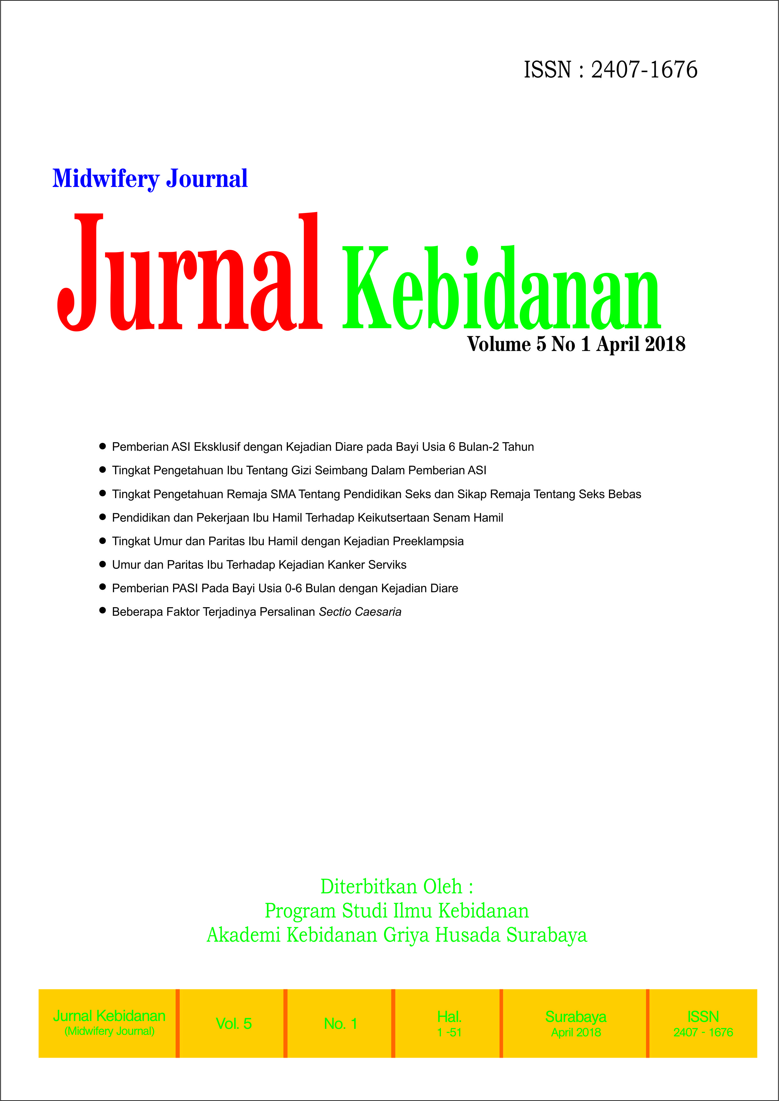Jurnal Kebidanan Vol. 5 No. 1